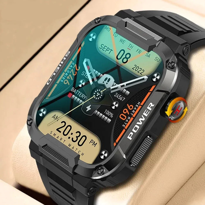 HUGH | Buiten Militair Slim Horloge Mannen | Bluetooth, IP68 Waterdichte Fitness Smartwatch