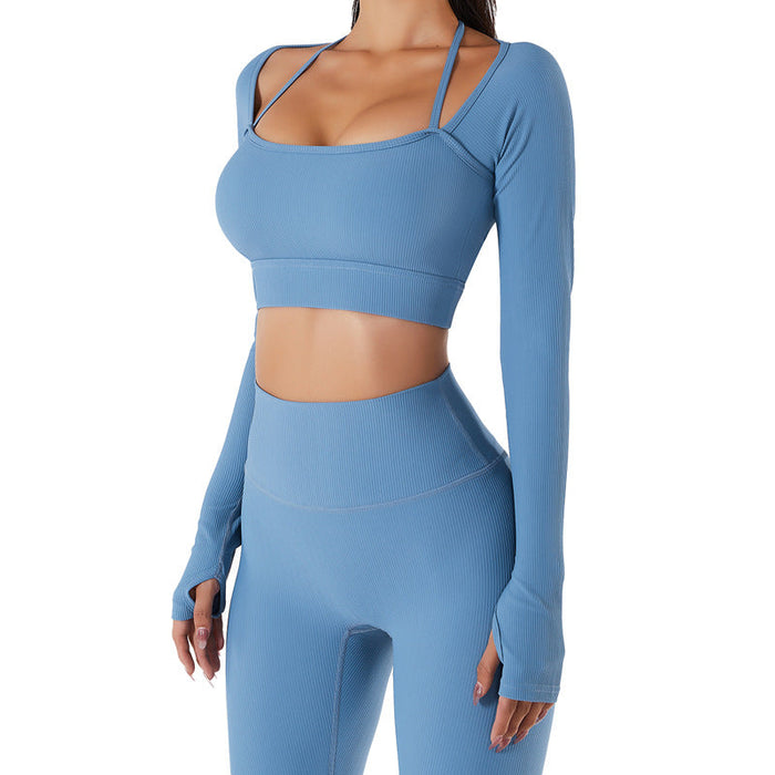 VITALITY | Vrouwen Sportieve Sneldrogende Top met Borstpad - Fitness Kleding met Lange Mouwen