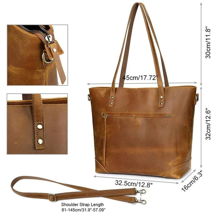 PATRICIA | Tijdloos Leren Vintage Draagtas