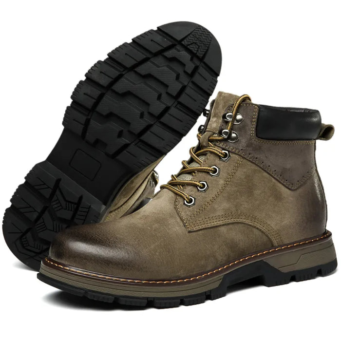 EMIL | Natuurlijk Leder Winterlaarzen | Echt Koe Leer, Warme Mannen Winterschoenen