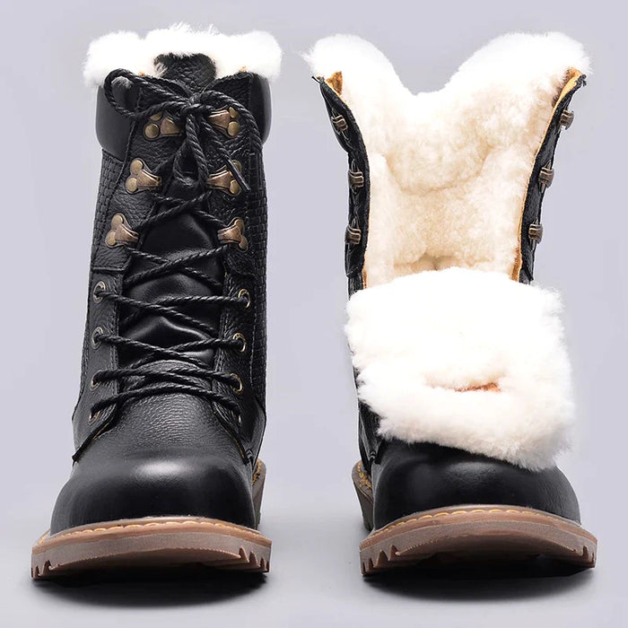 LEX | Natuurlijke Wollen Winterlaarzen Handgemaakte Warmste Winterschoenen Echt