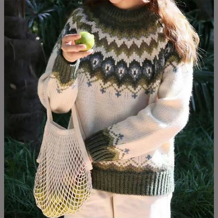 SARAH | Betoverende Wintertrui met Elegant Patroon | Comfortabele en Modieuze Warmte