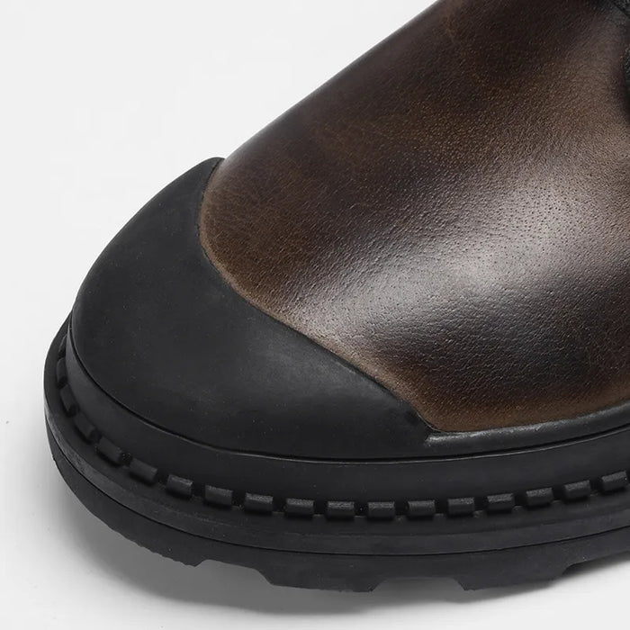 JOHAN | Handcrafted Retro Leather Winter Boots | Natuurlijke Koe Lederen Winterlaarzen