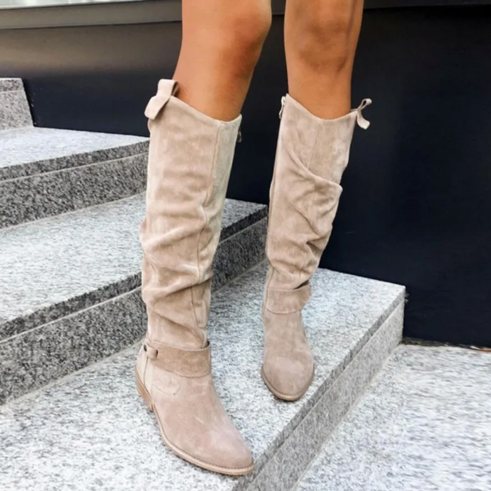 LUNA | Hoge Laarzen Dames | Stijlvolle Suede Laarsen | Knielaarzen