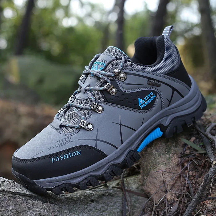 Simon | Waterdichte Lederen Wandelschoenen Voor Heren | Comfortabele Schoenen Met Dikke Zool