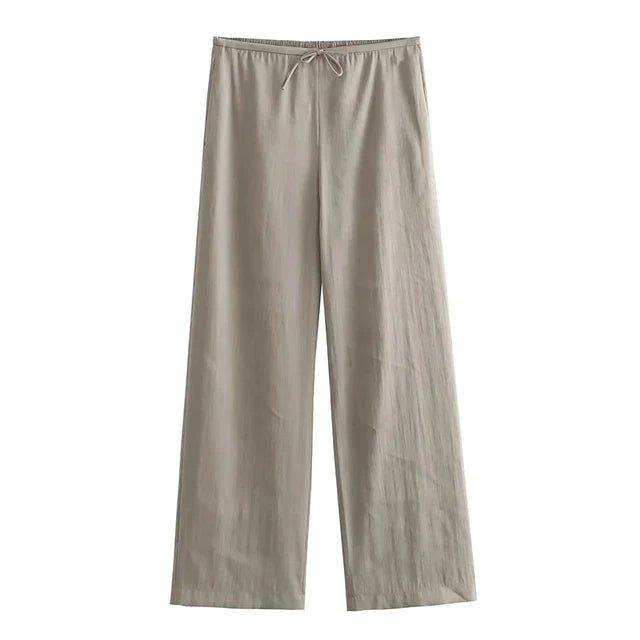 BELLA | Casual Dames Herfst Set - Jas en Rechte Broek met Elastische Taille voor Comfortabele Stijl