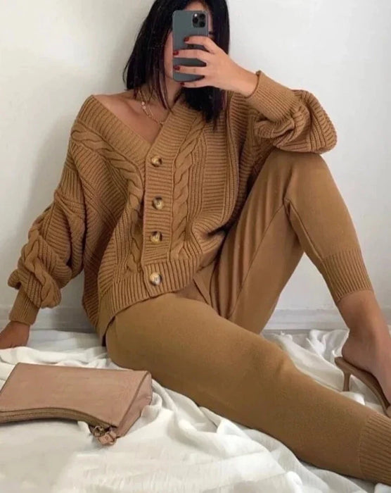 BLISSWEAR | Gebreide 2-delige Trui Set | Warm en Stijlvol | Comfortabel voor de Winter