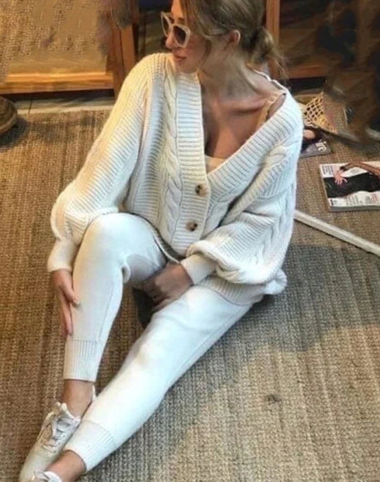BLISSWEAR | Gebreide 2-delige Trui Set | Warm en Stijlvol | Comfortabel voor de Winter