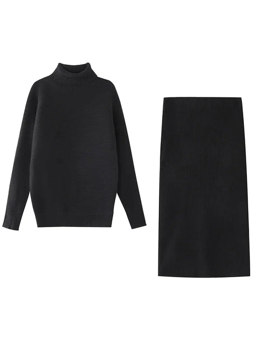 TRENDSET | Modieuze Dames Herfst Set | Comfortabele Vleermuismouwen | Stijlvolle Combinatie