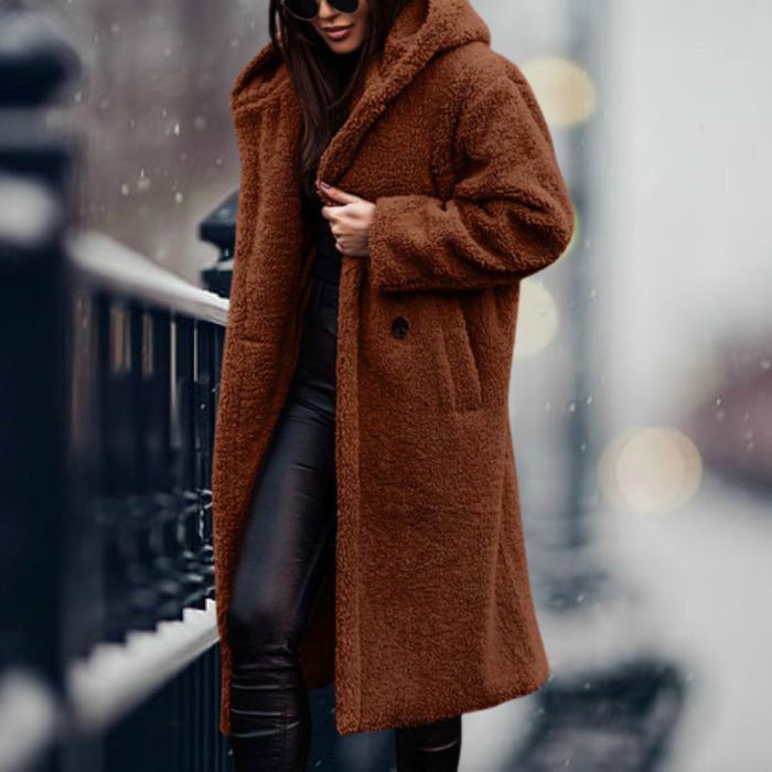 DROOMMODUS | Trendy Katoenen Jas | Gekleurde Teddy Jas | Lange Winterjas