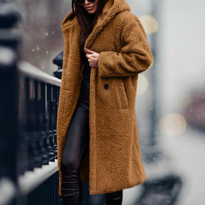 DROOMMODUS | Trendy Katoenen Jas | Gekleurde Teddy Jas | Lange Winterjas