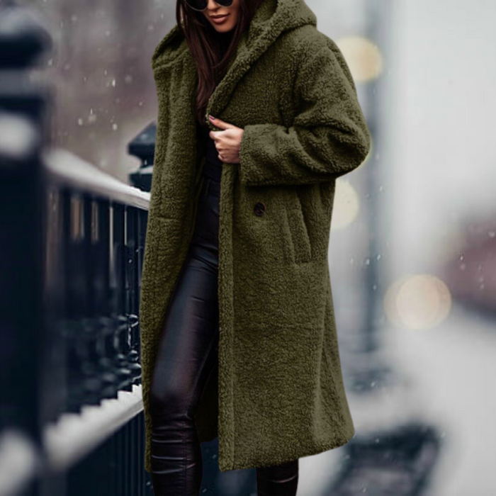 DROOMMODUS | Trendy Katoenen Jas | Gekleurde Teddy Jas | Lange Winterjas