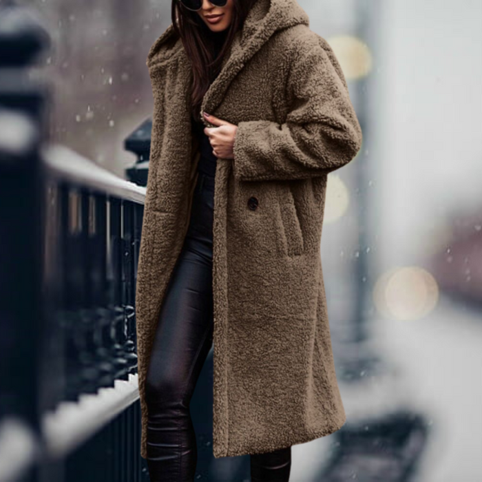 DROOMMODUS | Trendy Katoenen Jas | Gekleurde Teddy Jas | Lange Winterjas