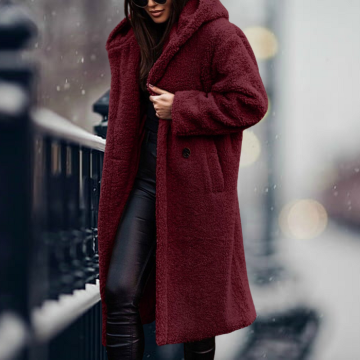 DROOMMODUS | Trendy Katoenen Jas | Gekleurde Teddy Jas | Lange Winterjas