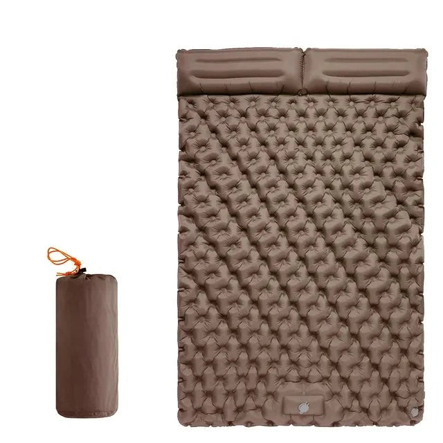 VISTA | Ingebouwde Dubbele Opblaasbare Matras | Buiten Slaapkussen voor Camping, Reizen
