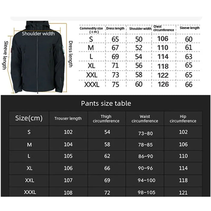 LOUIS | Winter Herfst Fleece Heren Jack | Militair Tactisch Waterdicht Pak