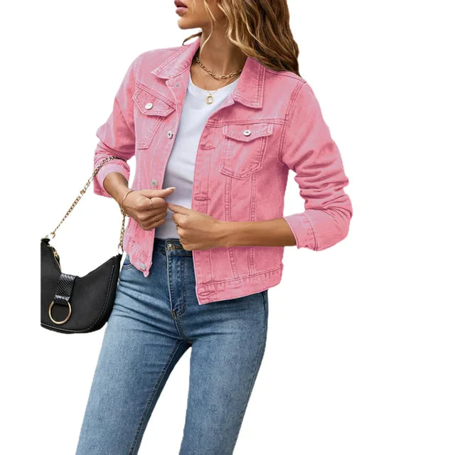 AURORA | Dames Denim Jas - Fashionable Slim Fit - Herfst en Winter Kleding - Casual Jacket