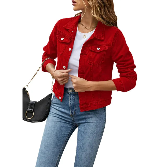AURORA | Dames Denim Jas - Fashionable Slim Fit - Herfst en Winter Kleding - Casual Jacket