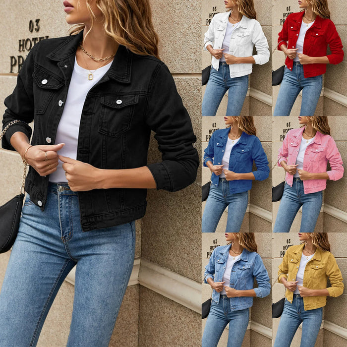 AURORA | Dames Denim Jas - Fashionable Slim Fit - Herfst en Winter Kleding - Casual Jacket