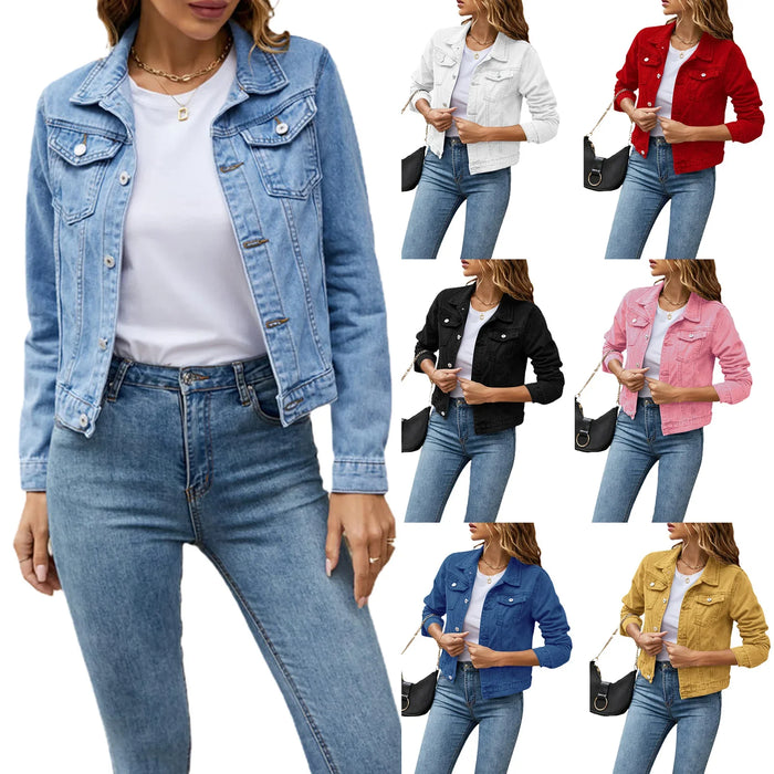 AURORA | Dames Denim Jas - Fashionable Slim Fit - Herfst en Winter Kleding - Casual Jacket