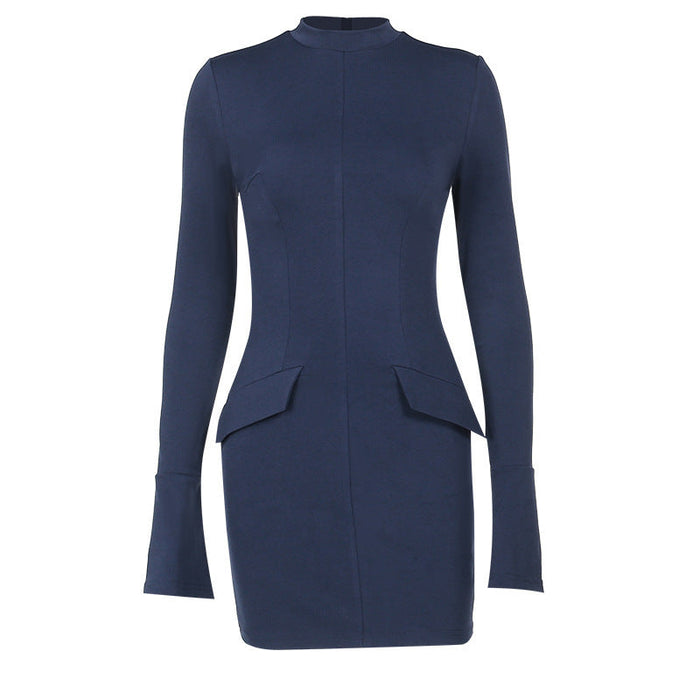 EMMA | Bodycon Hippe Jurk met Lange Mouwen - Vrouwelijke Wintermode